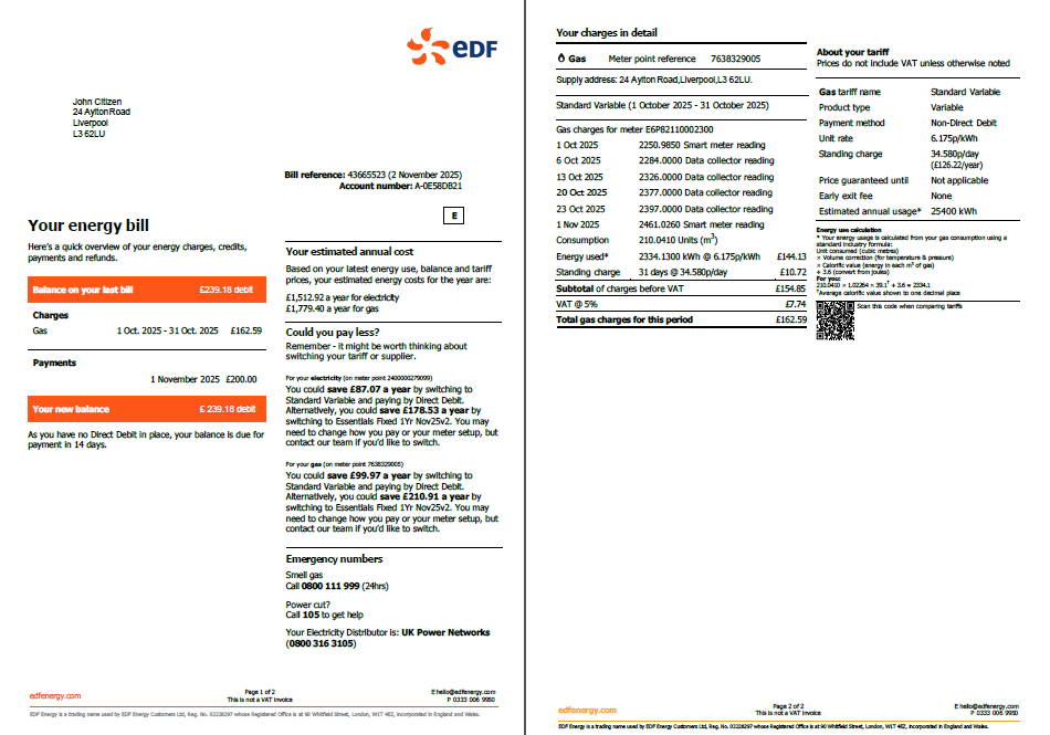 Minol USA business utility bill 